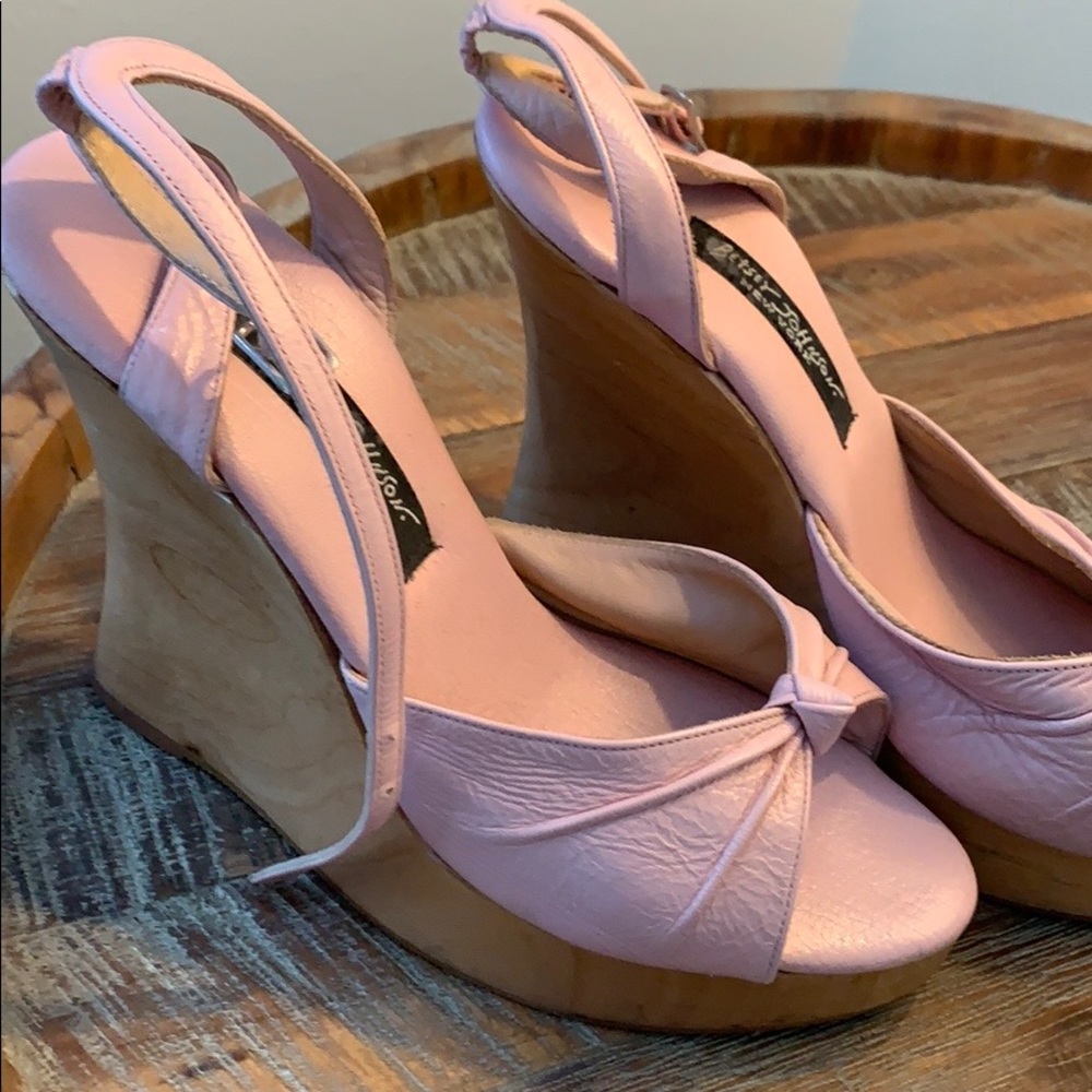 Pretty and pink wedges. Betsy Johnson